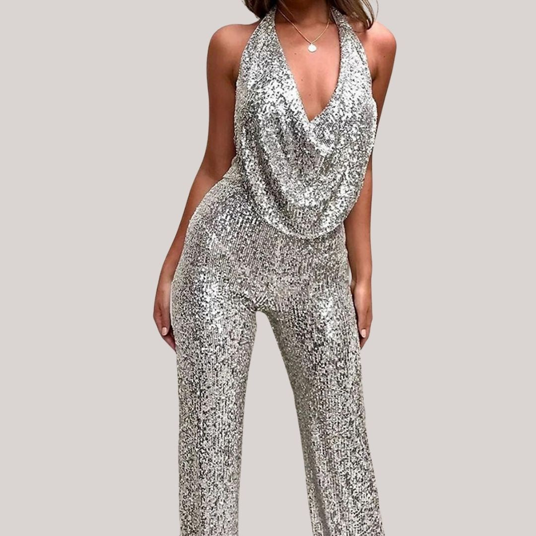 Rhini - Elegant fest-jumpsuit med pailletter