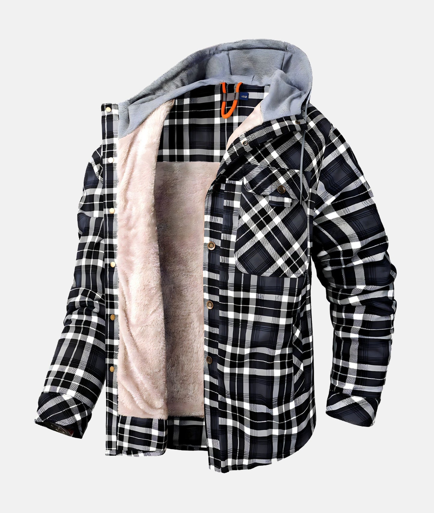 Nils - Checked Flannel Coat: Stilet, Premium Stoff, Perfekt til Foråret