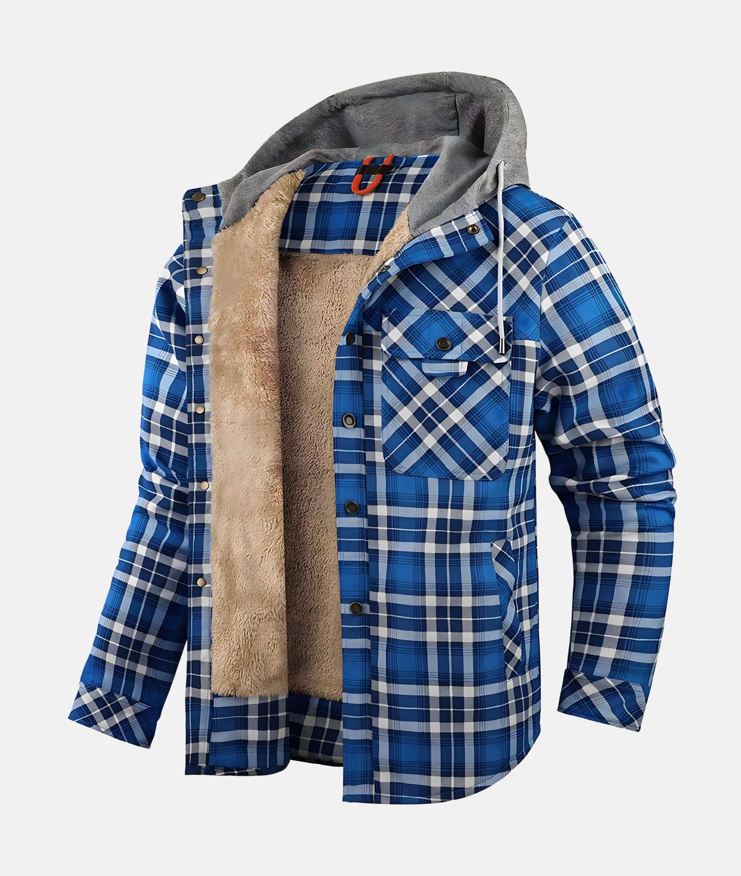 Nils - Checked Flannel Coat: Stilet, Premium Stoff, Perfekt til Foråret