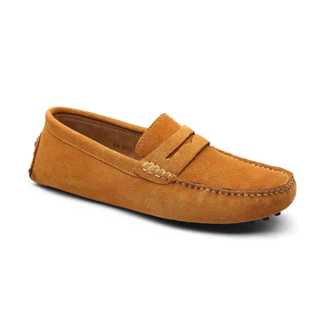 Amano - Driver-loafers i ruskind