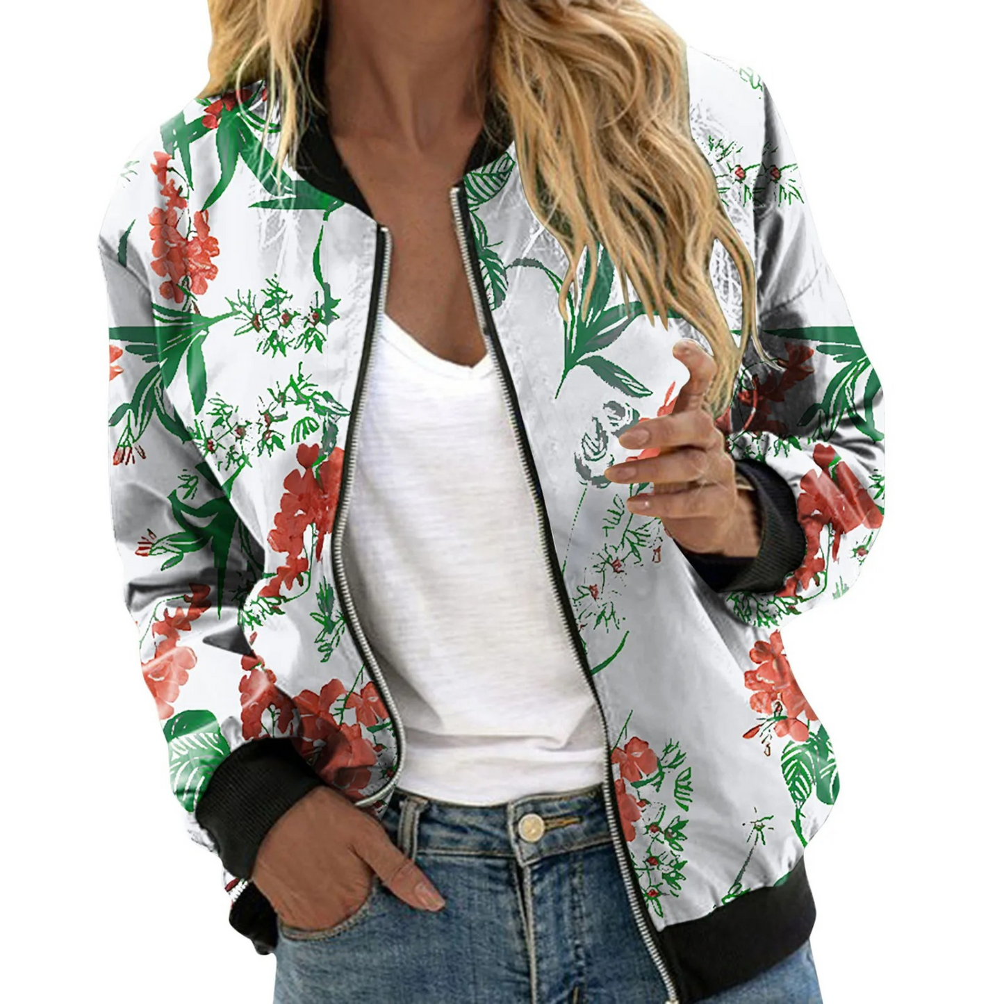 Chelsa - Dames Zomerjas met Elegante Bloemenprint