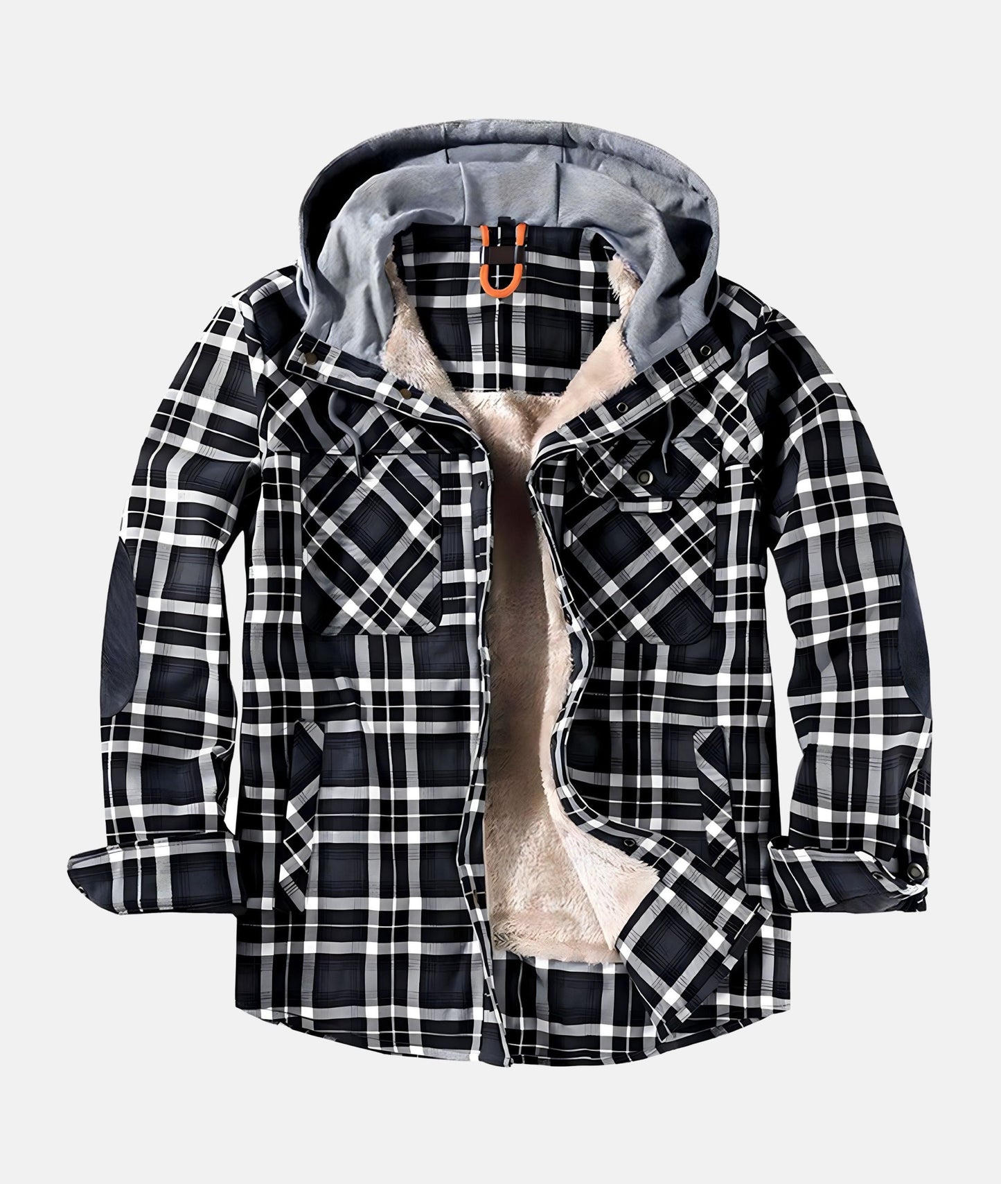 Nils - Checked Flannel Coat: Stilet, Premium Stoff, Perfekt til Foråret