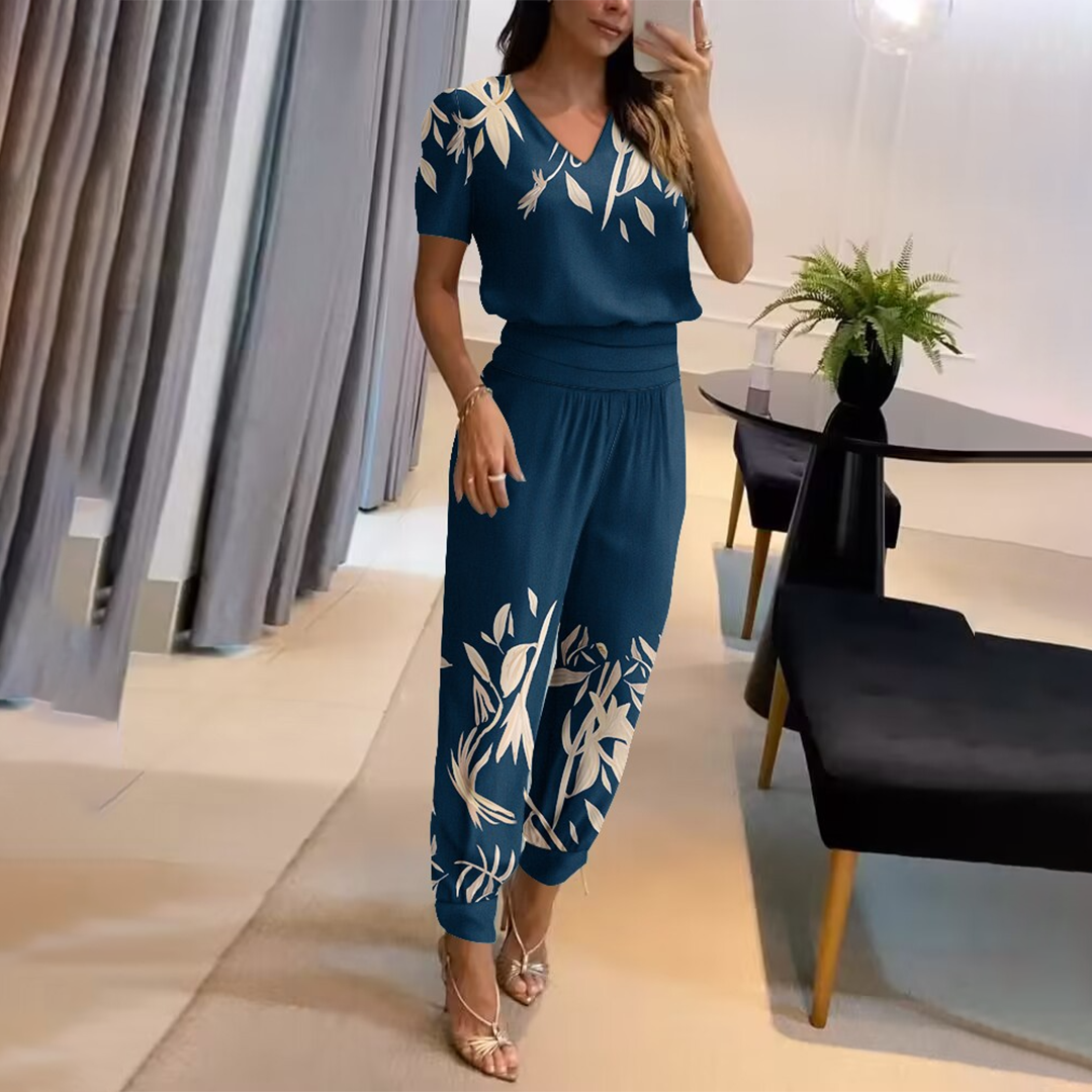 Zenaida - stilfuld, chik jumpsuit med print