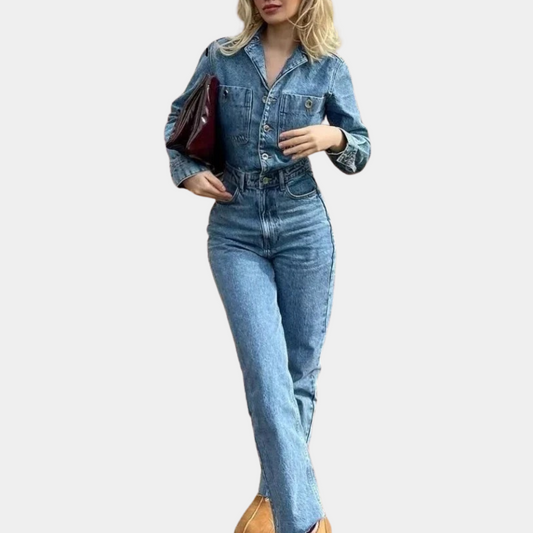 Shantella - Stilfuld denim-jumpsuit