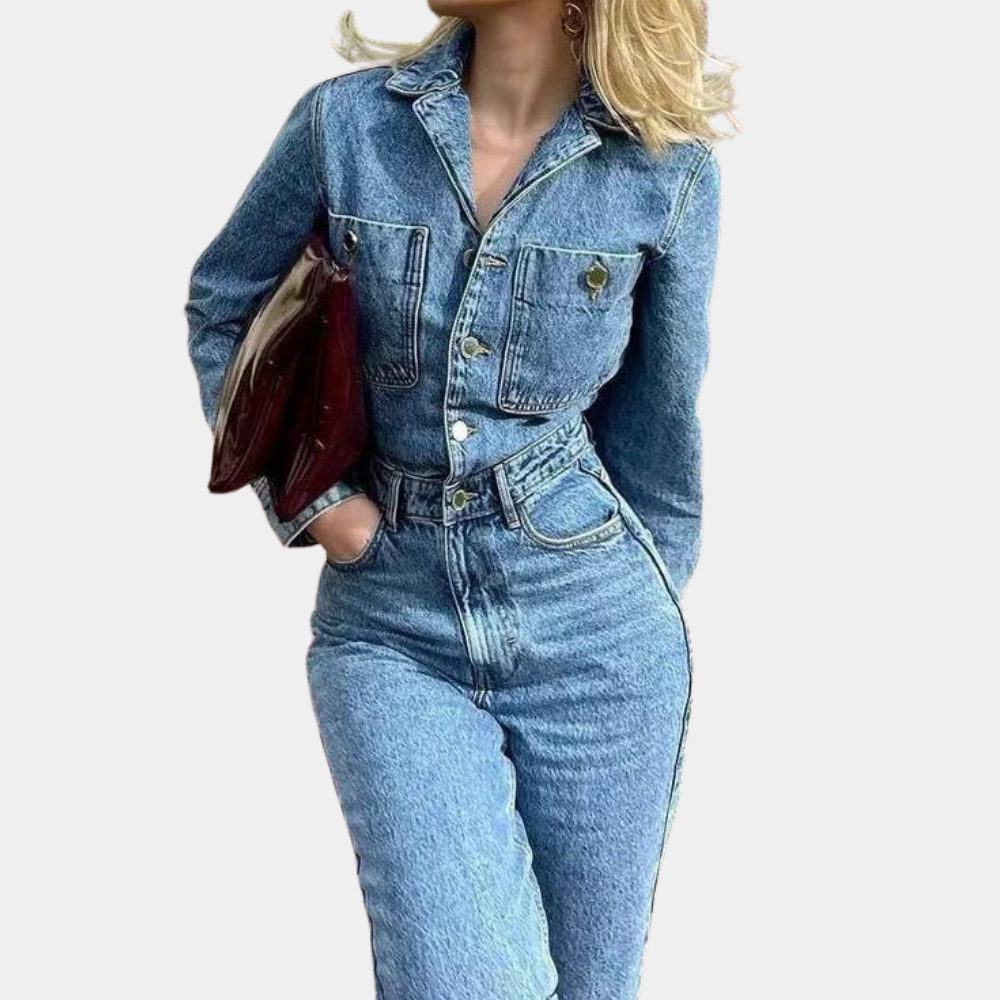 Shantella - Stilfuld denim-jumpsuit