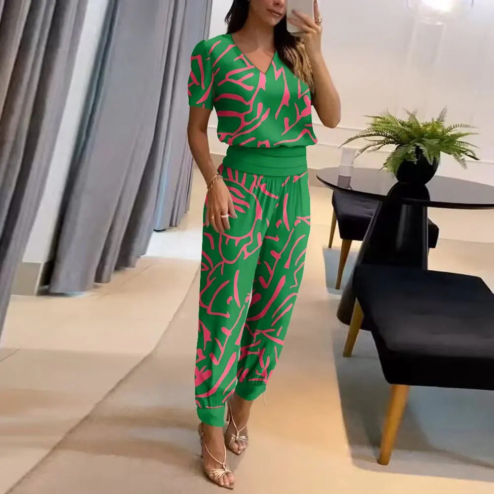 Zenaida - stilfuld, chik jumpsuit med print