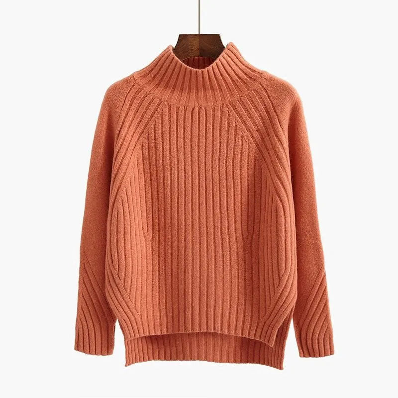 Merlette - Strikket pullover med halv rullekrave