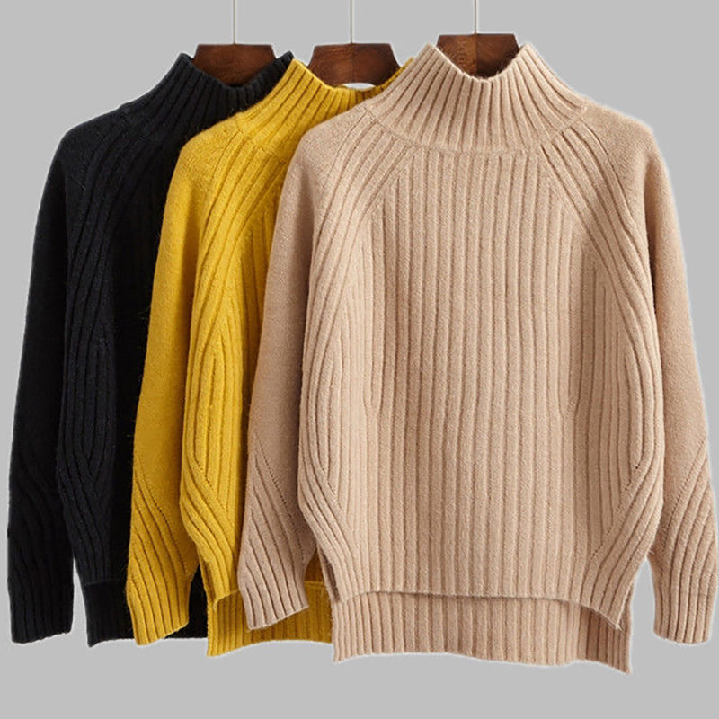 Merlette - Strikket pullover med halv rullekrave