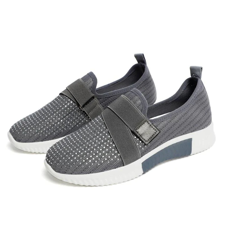 Claudette - Slip-on-sneakers til kvinder med velcro