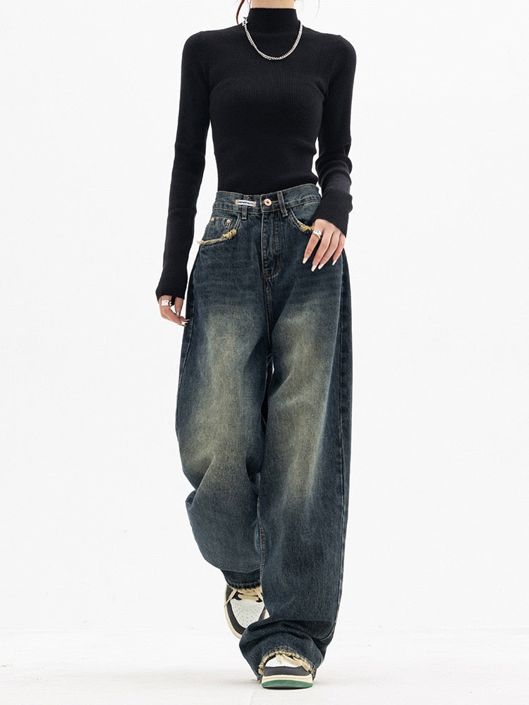 Ines - Vintage brede jeans til kvinder