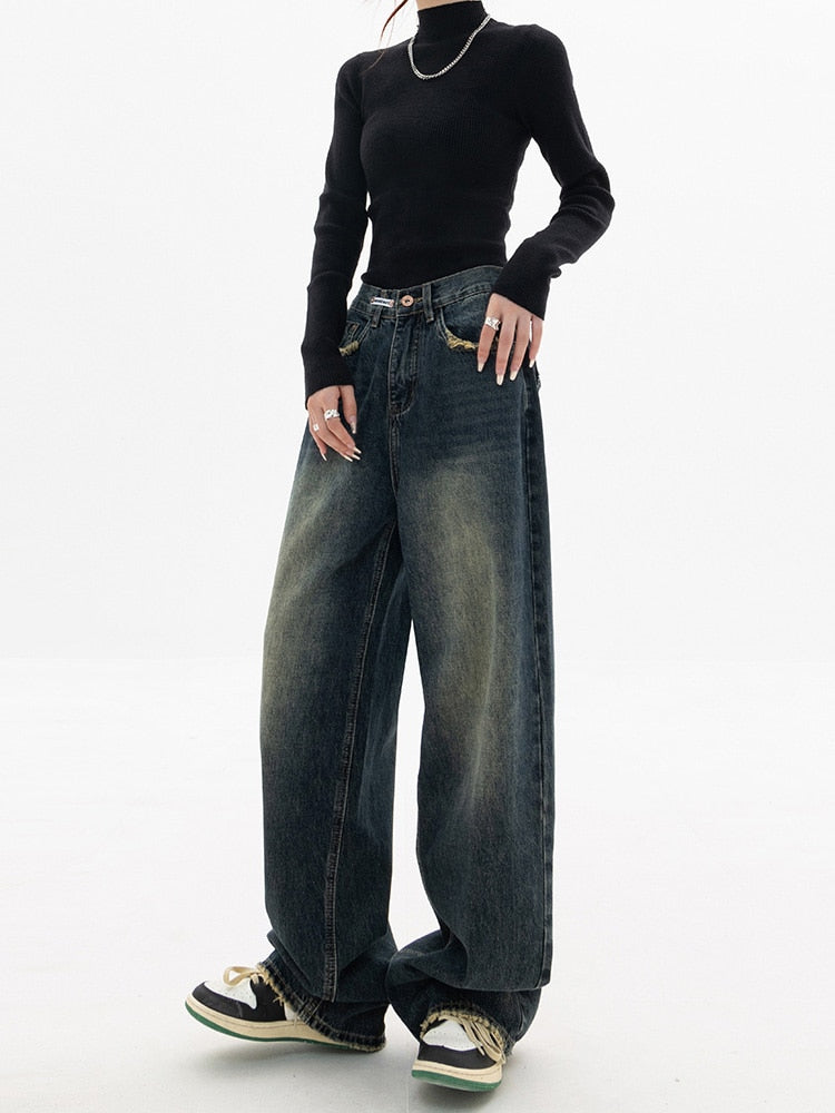 Ines - Vintage brede jeans til kvinder