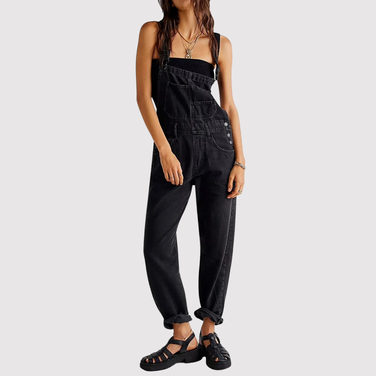 Ramona - Kvindernes lette sommer jumpsuit i denim dungarees