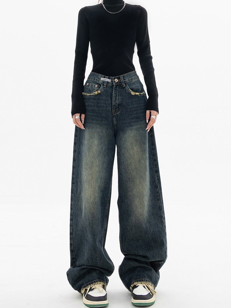 Ines - Vintage brede jeans til kvinder