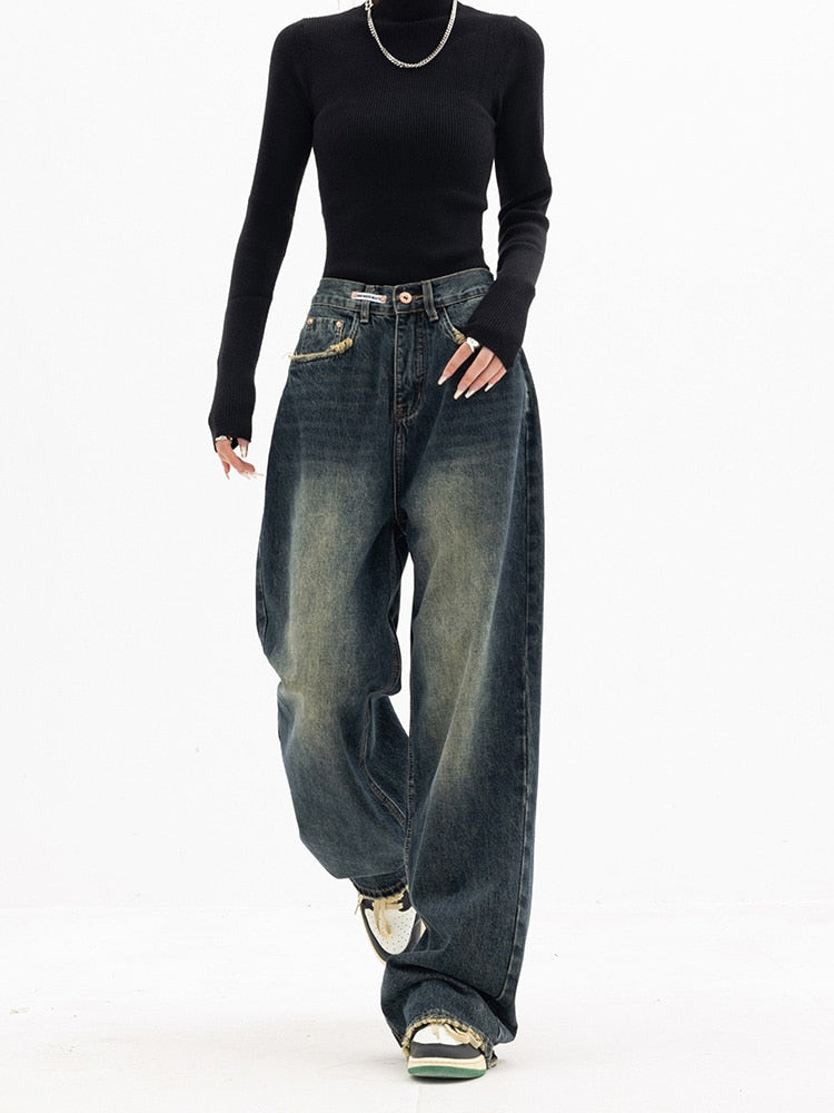 Ines - Vintage brede jeans til kvinder