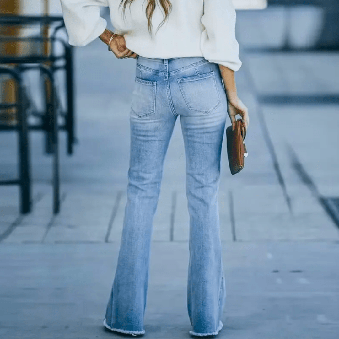 Shaneri - Flared jeans i denim med stretch