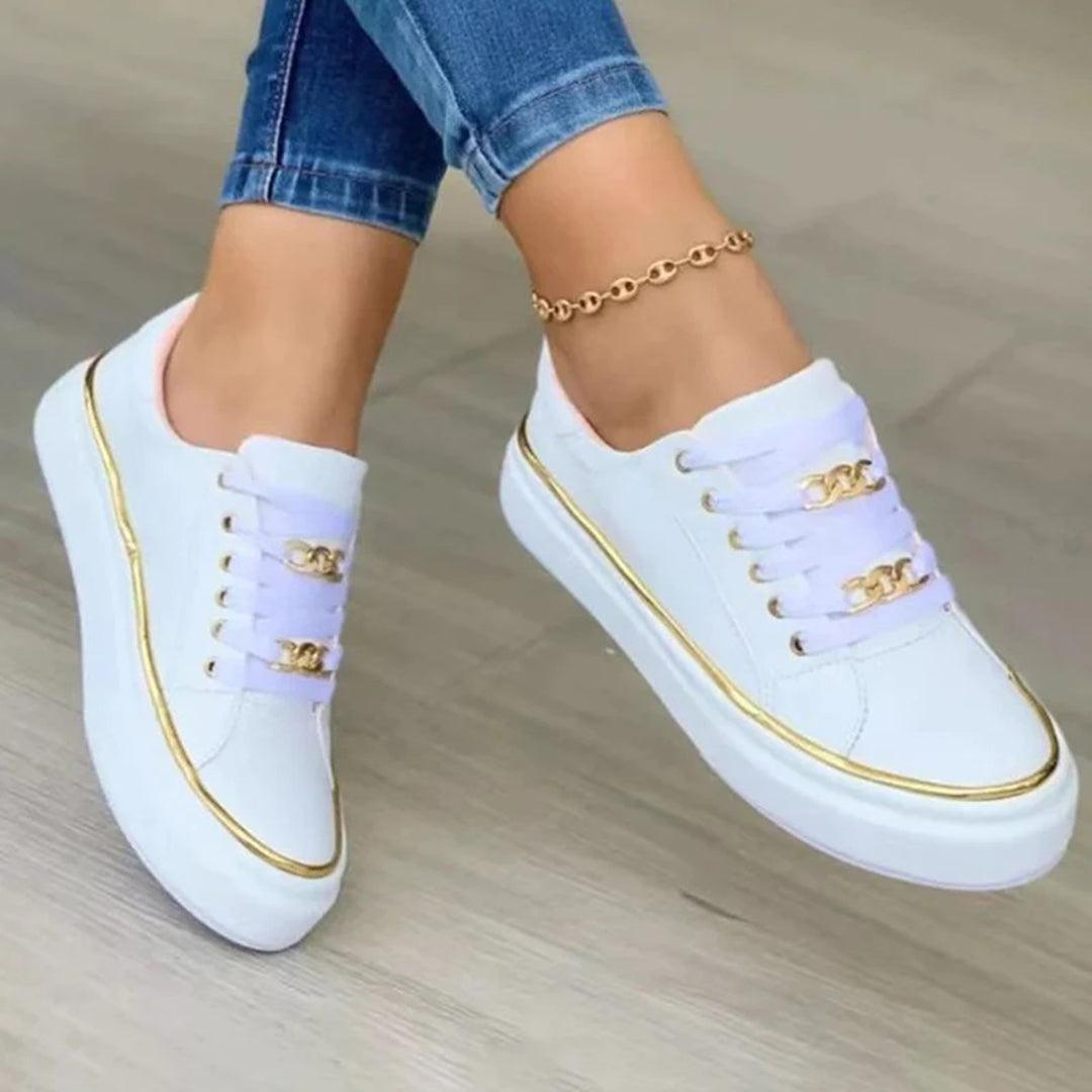 Dolly - Sneakers til kvinder Chic guld-accent