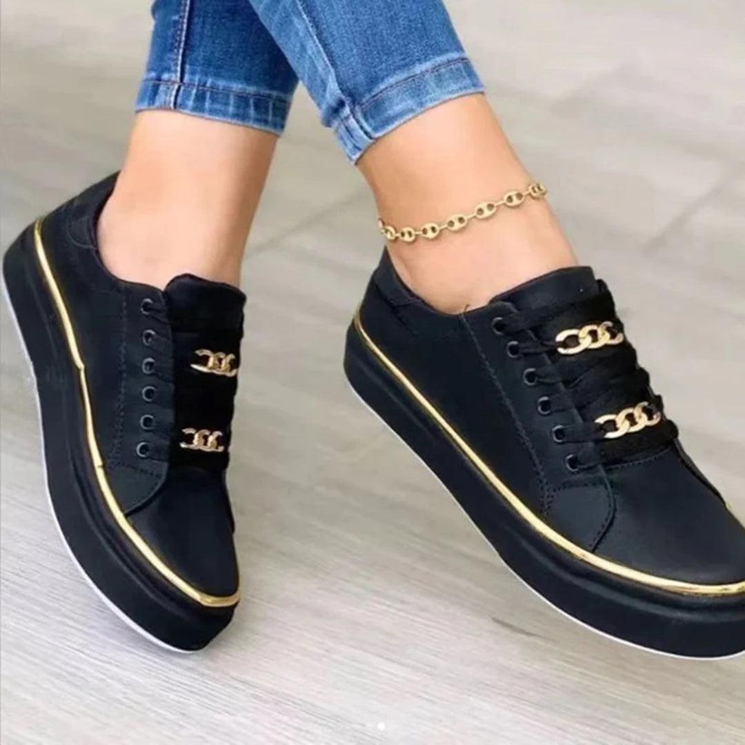 Dolly - Sneakers til kvinder Chic guld-accent