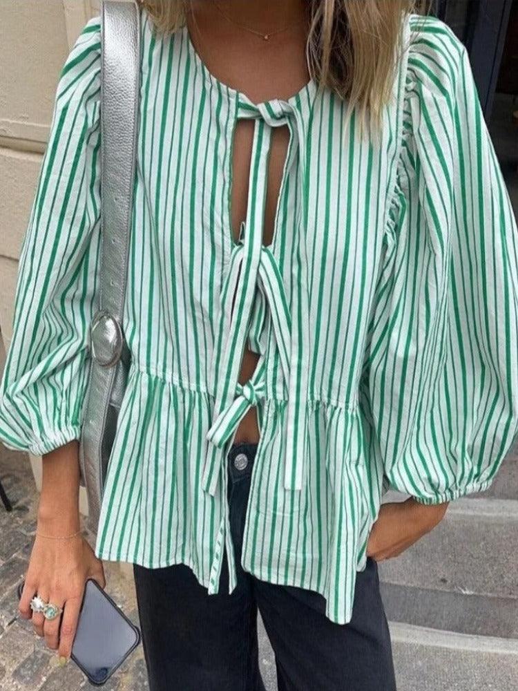 Felissa - Chic bluse med pufærmer