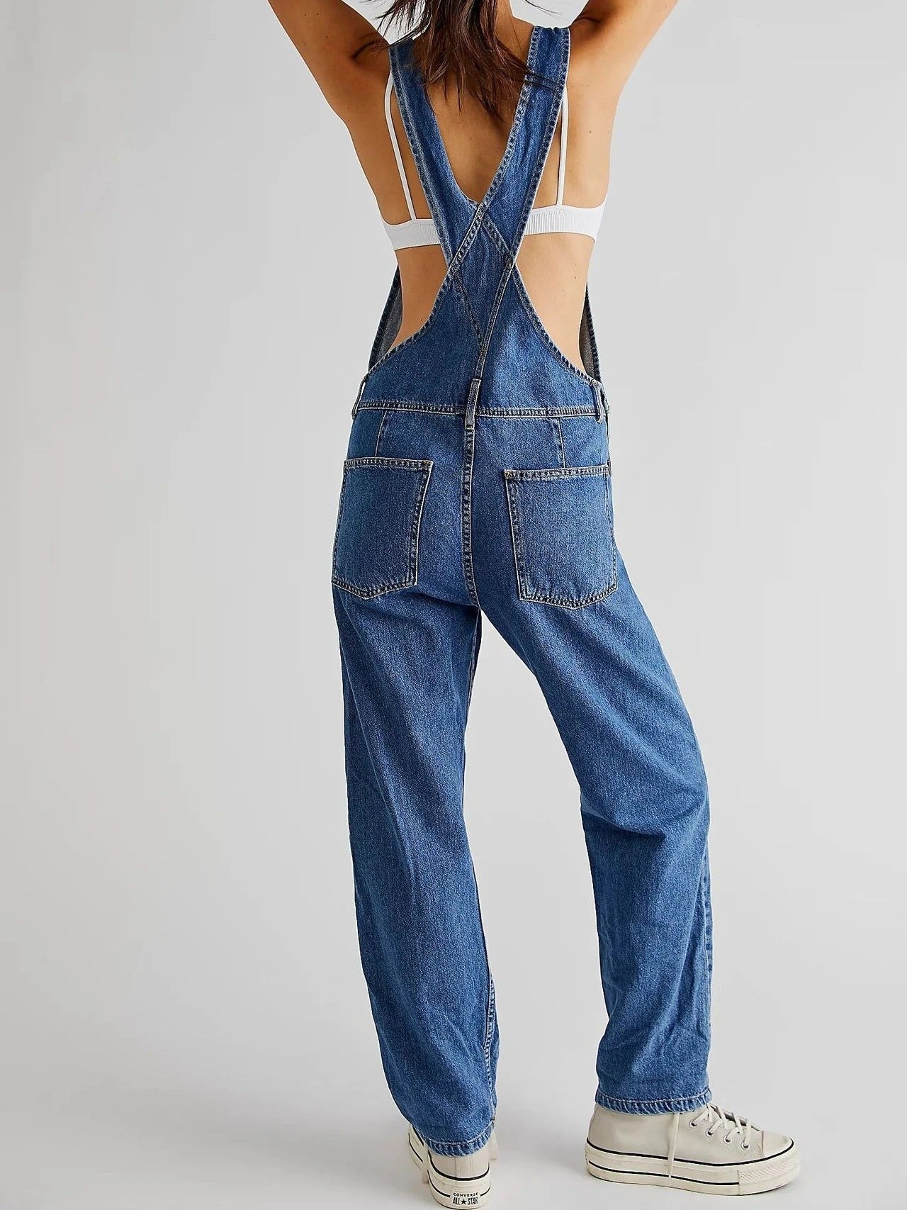 Ramona - Kvindernes lette sommer jumpsuit i denim dungarees